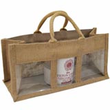Transparent window Jute Bags