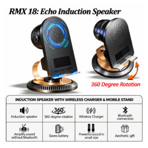 RMX 18: Echo Induction Speaker with Wireless Charger & Mobile Stand