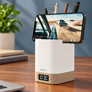 XECH - Nova Digital, Table Lamp with Pen Stand & Mobile Stand