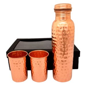 Copper Bottle and Glass Set 004
