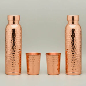Copper Bottle and Glass Set 005