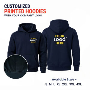 Customized Printed Hoodies Navy Blue