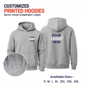 Customized Printed Hoodies Light Grey